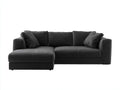 Divano angolare-Similpelle-286x166x83 cm-Nero-Contemporaneo