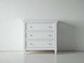 Cassettiera - legno ingegnerizzato - metallo - 92x42x82 cm - bianco-argento - classico