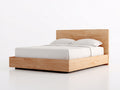 Letto matrimoniale - legno - 213x174x109 cm - rovere miele - minimalista caldo