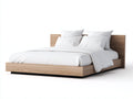 Letto matrimoniale - legno - 215x176x104 cm - rovere chiaro - moderno sospeso