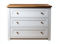 Cassettiera - Legno lavorato-Legno - 115x42x84 cm - Bianco-Rovere - country
