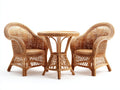 Set salotto da terrazza - rattan - 61x61x72 cm - naturale - stile tradizionale