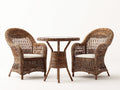 Set salotto da terrazza - rattan - 60x60x70 cm - marrone scuro-avorio - stile classico