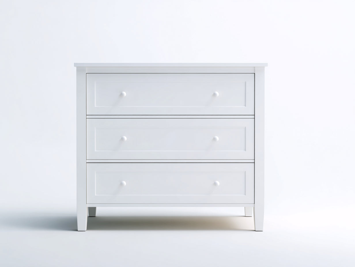Cassettiera - legno ingegnerizzato - 96x40x86 cm - bianco - moderno