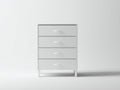 Cassettiera - legno ingegnerizzato - 64x36x90 cm - bianco - contemporaneo