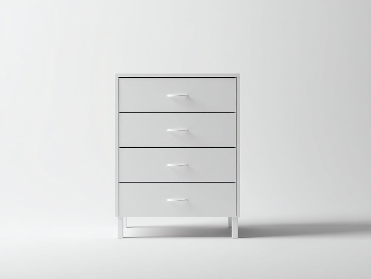 Cassettiera - legno ingegnerizzato - 64x36x90 cm - bianco - contemporaneo
