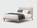 Letto matrimoniale - Legno-Tessuto - 212x166x104 cm - Rovere chiaro-Beige - nordico