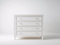 Cassettiera - legno ingegnerizzato - metallo - 110x45x92 cm - bianco-argento - elegante