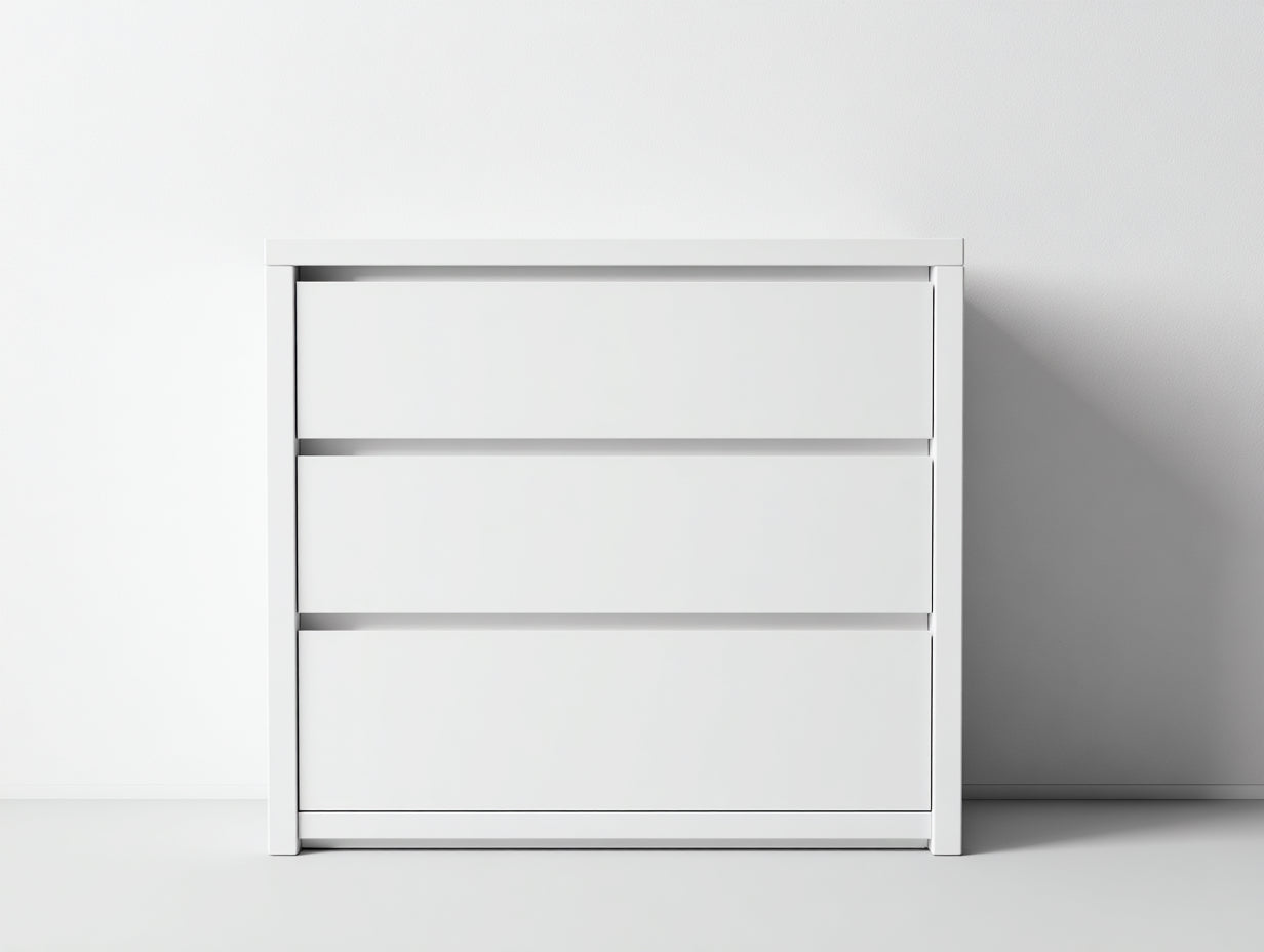 Cassettiera - legno ingegnerizzato - 92x38x82 cm - bianco - moderno