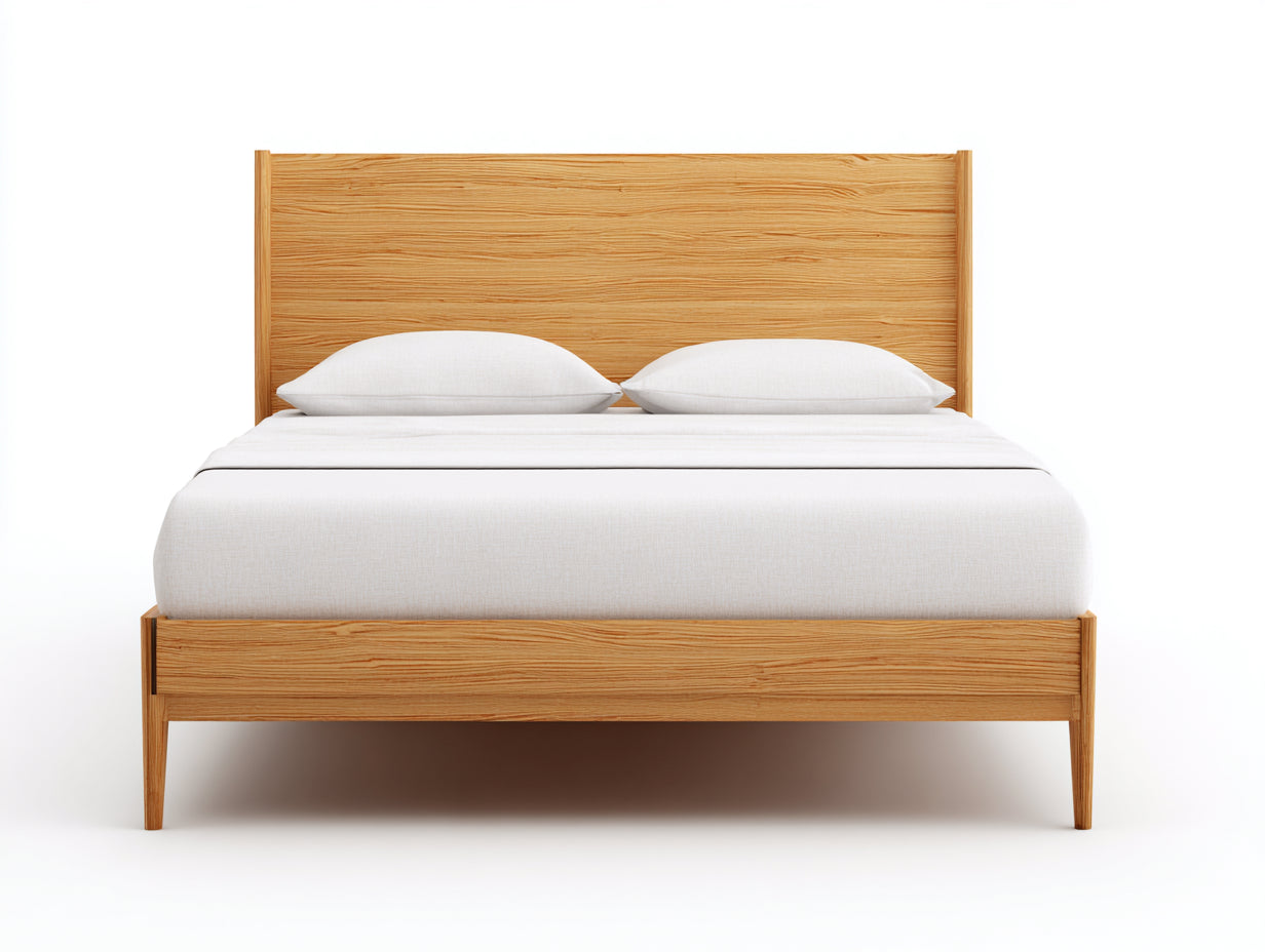 Letto matrimoniale - Legno - 208x166x101 cm - Rovere miele - moderno naturale