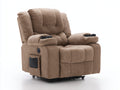 Poltrona reclinabile-Tessuto-Metallo-92x99x110 cm-Marrone-Comfort classico