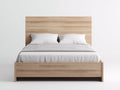 Letto matrimoniale - legno - 214x174x110 cm - rovere chiaro - minimalista nordico