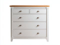 Cassettiera - Legno lavorato-Metallo - 120x40x95 cm - Bianco-Rovere - moderno