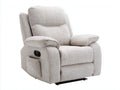 Poltrona reclinabile-Tessuto-Metallo-91x98x109 cm-Beige-Classico funzionale