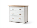 Cassettiera - Legno lavorato-Legno - 110x43x86 cm - Bianco-Rovere - moderno