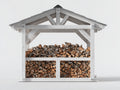 Portalegna - legno - 185 x 82 x 172 cm - Bianco - rustico
