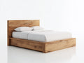 Letto matrimoniale - legno - 215x176x106 cm - rovere naturale - rustico moderno