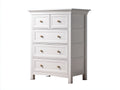 Cassettiera - legno ingegnerizzato - legno - 86x42x118 cm - bianco-naturale - classico