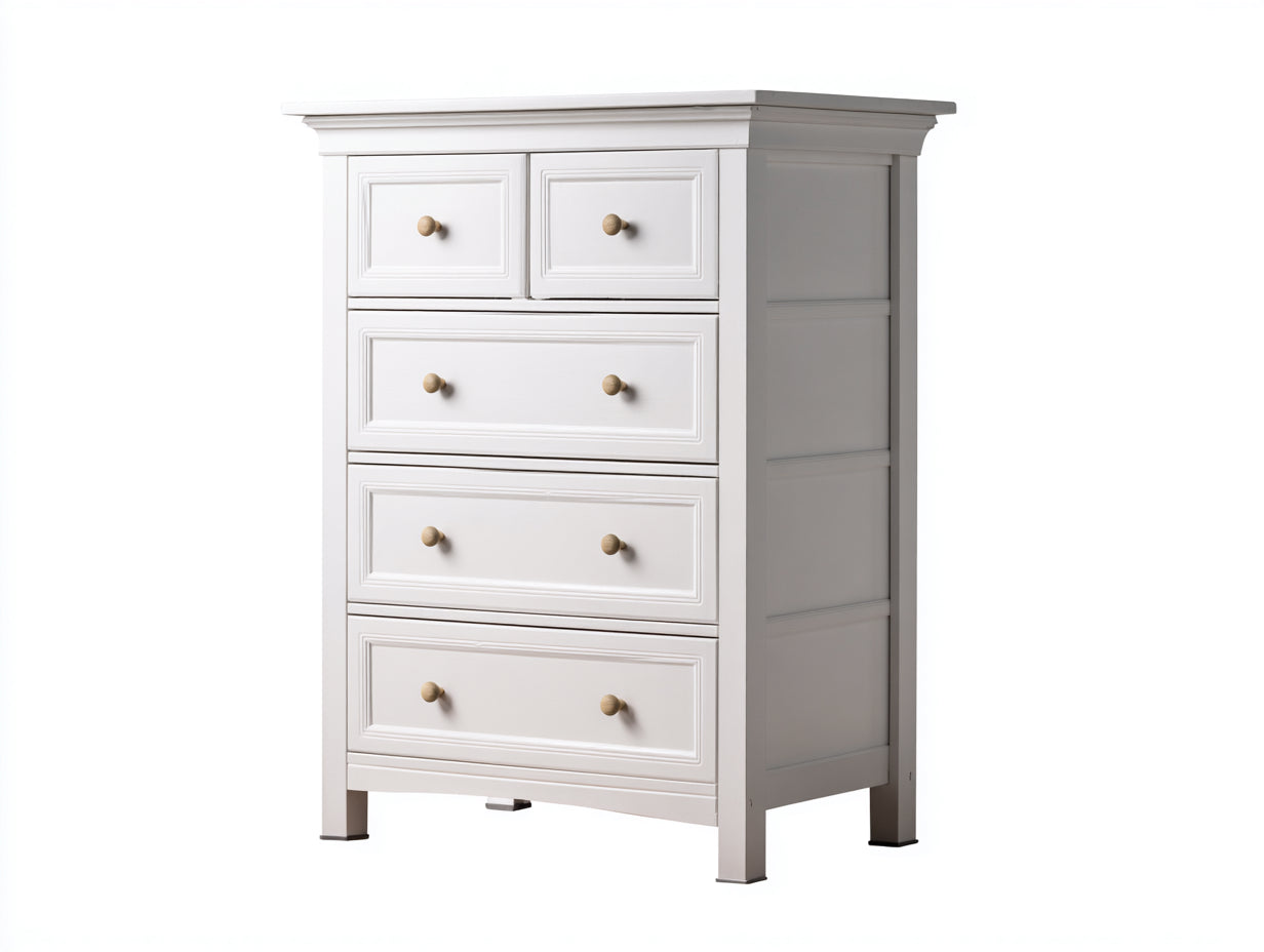 Cassettiera - legno ingegnerizzato - legno - 86x42x118 cm - bianco-naturale - classico