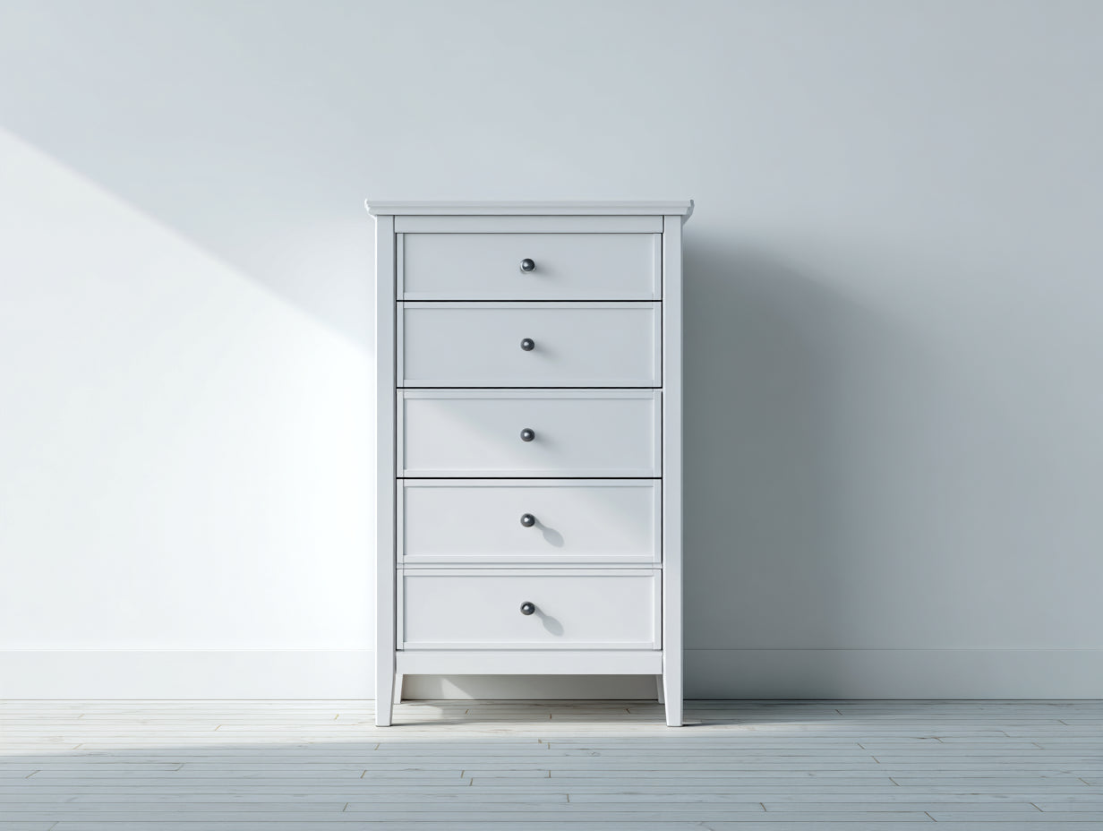 Cassettiera - legno ingegnerizzato - metallo - 60x38x112 cm - bianco-antracite - classico