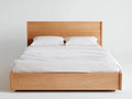 Letto matrimoniale - legno - 214x175x112 cm - rovere naturale - minimalista naturale