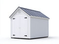 Casetta da giardino - resina - 213x178x195 cm - bianco-grigio scuro - stile moderno funzionale