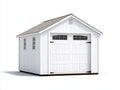 Casetta da giardino - legno-vetro-guaina bituminosa - 360x240x265 cm - bianco-grigio - stile cottage garage
