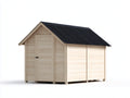 Casetta da giardino - legno-metallo - 275x195x232 cm - legno chiaro-nero - stile scandinavo