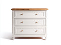 Cassettiera - Legno lavorato-Legno - 105x41x91 cm - Bianco-Rovere - classico