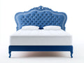 Letto matrimoniale - Velluto-Legno - 218x178x140 cm - Blu - barocco capitonné