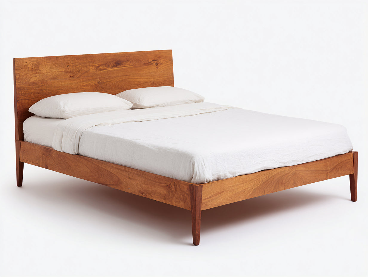 Letto matrimoniale - Legno - 210x168x101 cm - Ciliegio - moderno essenziale